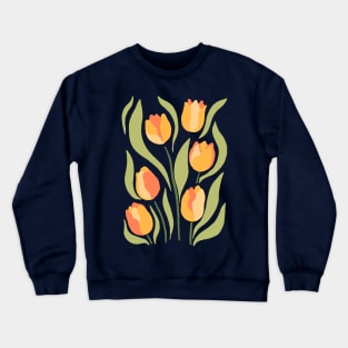 Orange Yellow Tulips Crewneck Sweatshirt